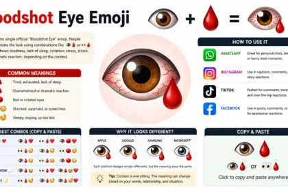 Bloodshot eye emoji