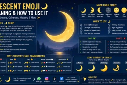 Crescent emoji