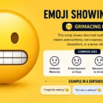 Emoji showing teeth
