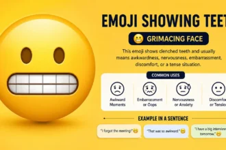 Emoji showing teeth