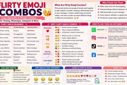 Flirty emoji combos