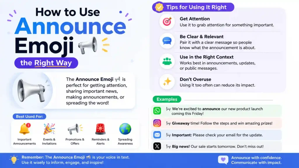 How to use announce emoji the right way