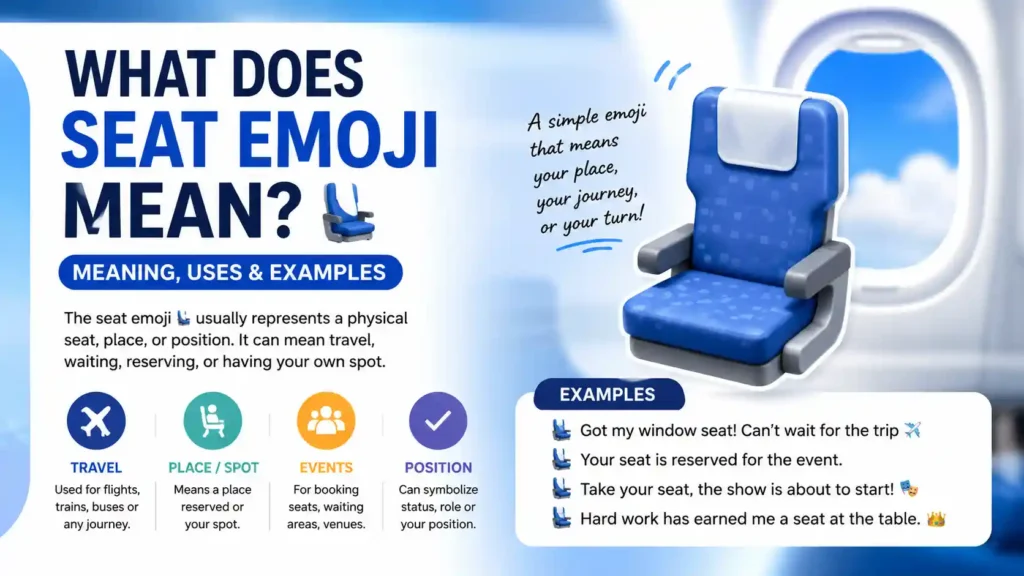 What does Seat emoji mean?