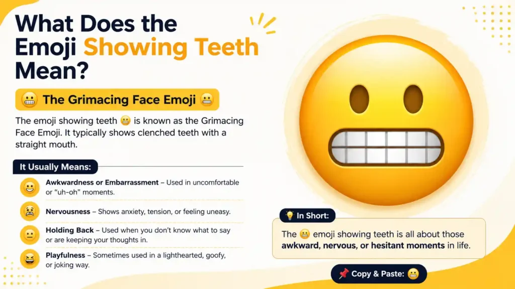 What Does the Emoji Showing Teeth Mean?