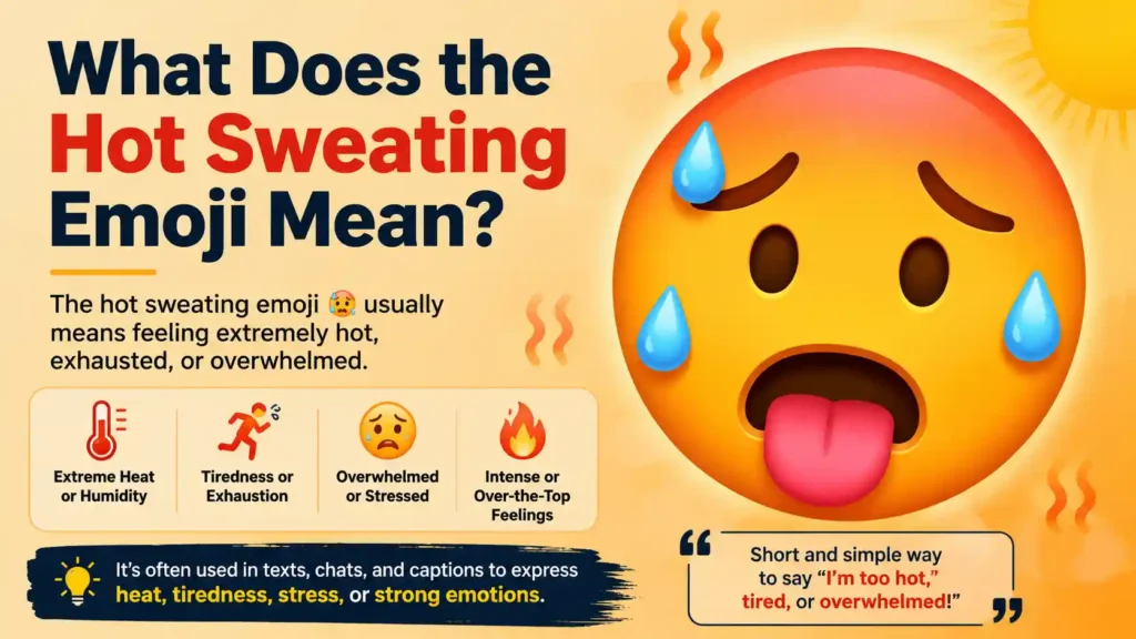 What Does the Hot Sweating Emoji Mean?