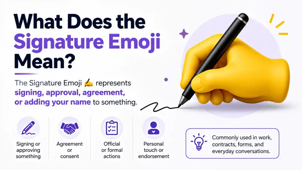 What Does the Signature Emoji Mean?