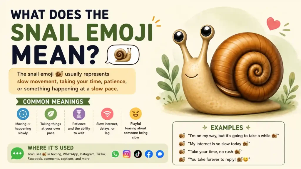 What does the snail emoji mean?