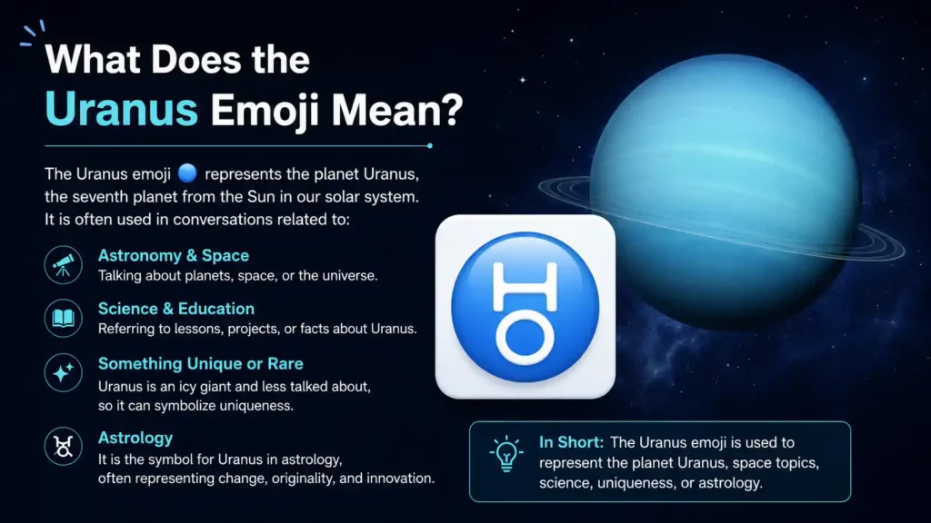 What does the uranus emoji mean