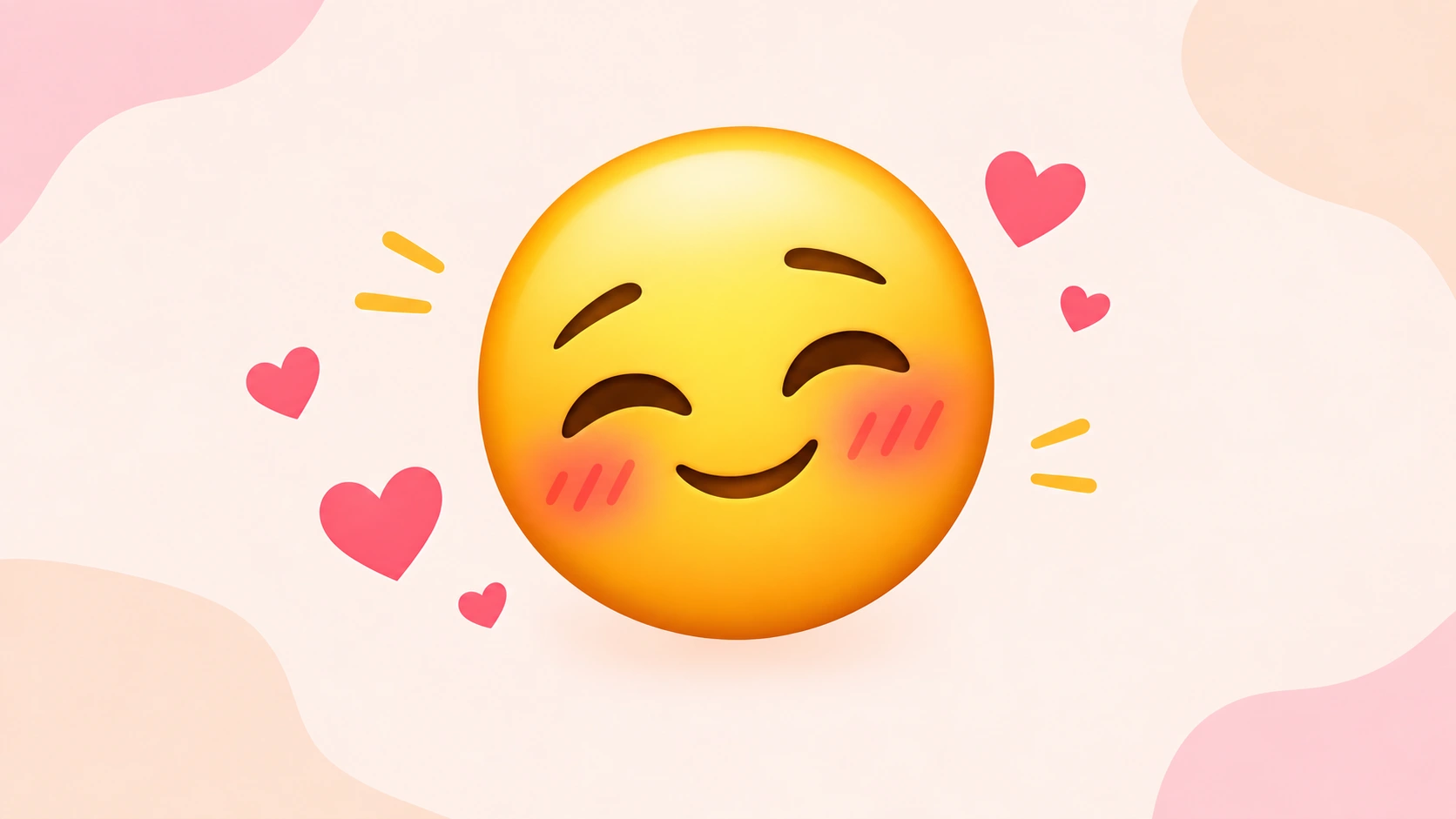 Blushing shy emoji