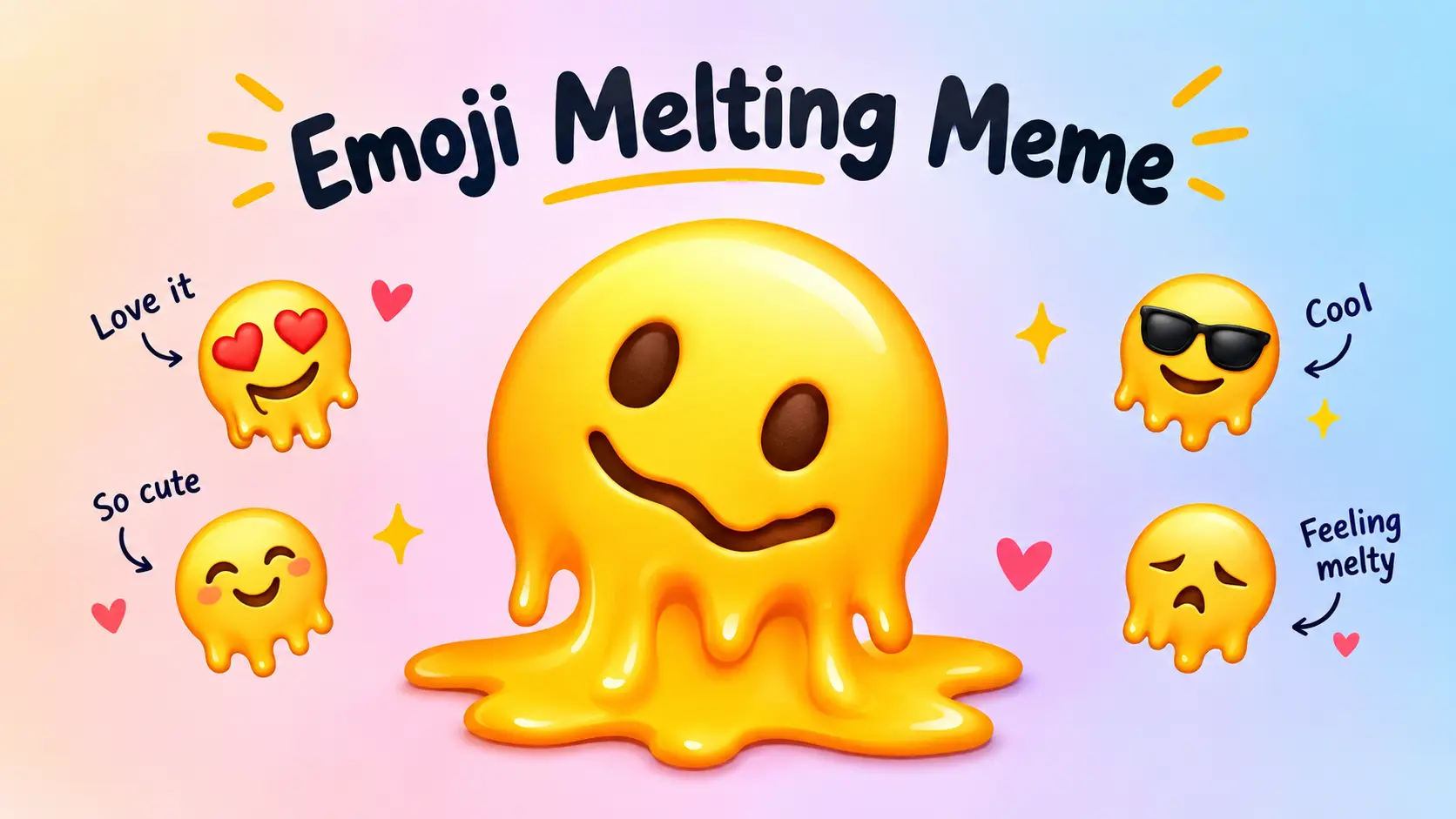 Emoji melting meme