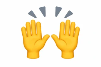 Happy hands emoji
