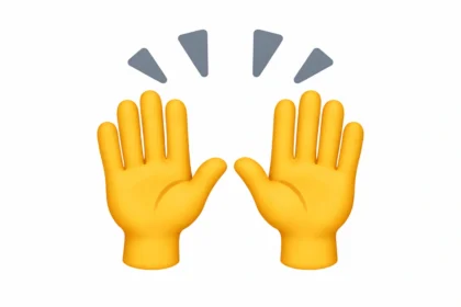 Happy hands emoji