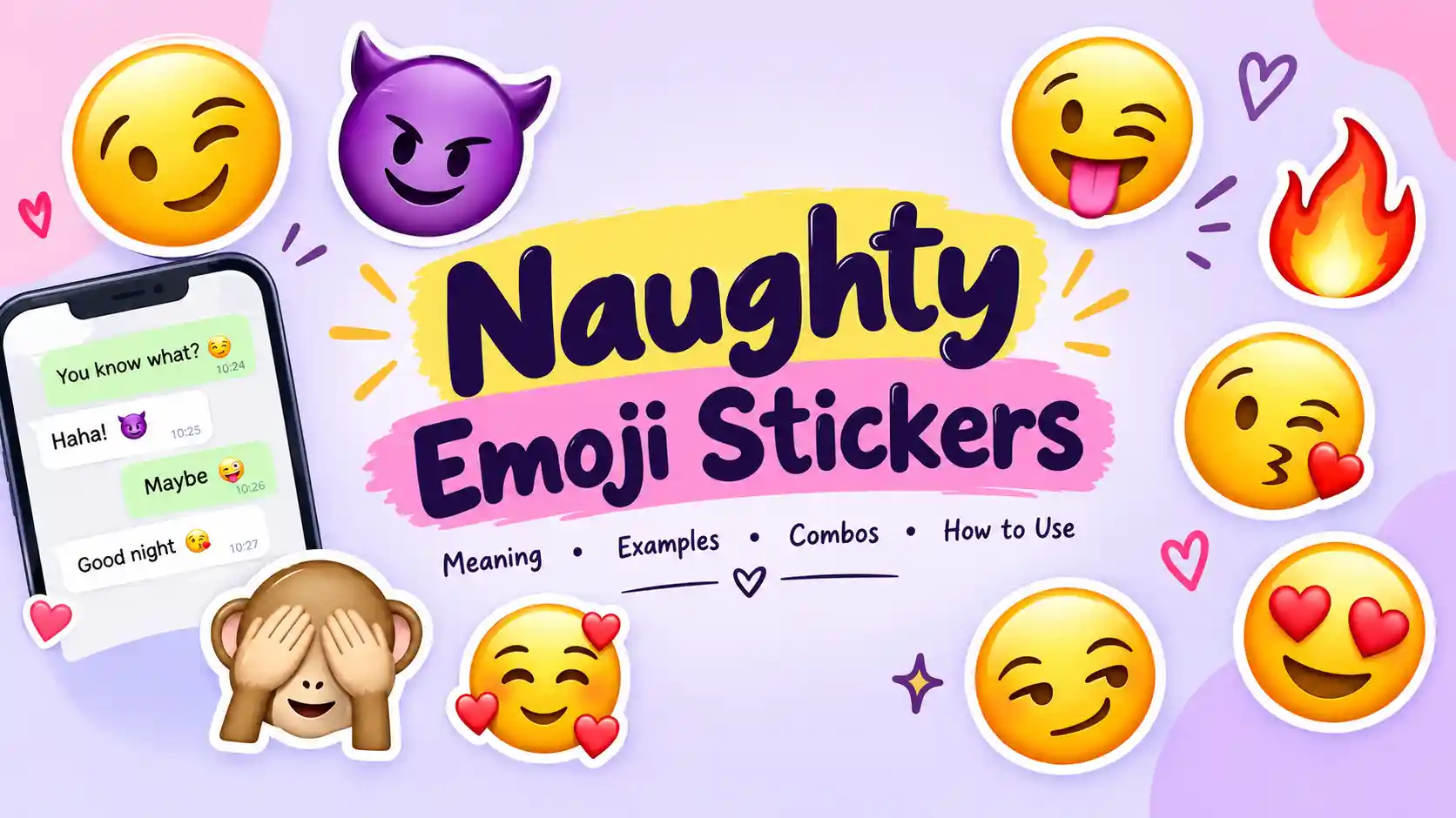 Naughty emoji stickers