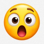Shocked emoji transparent