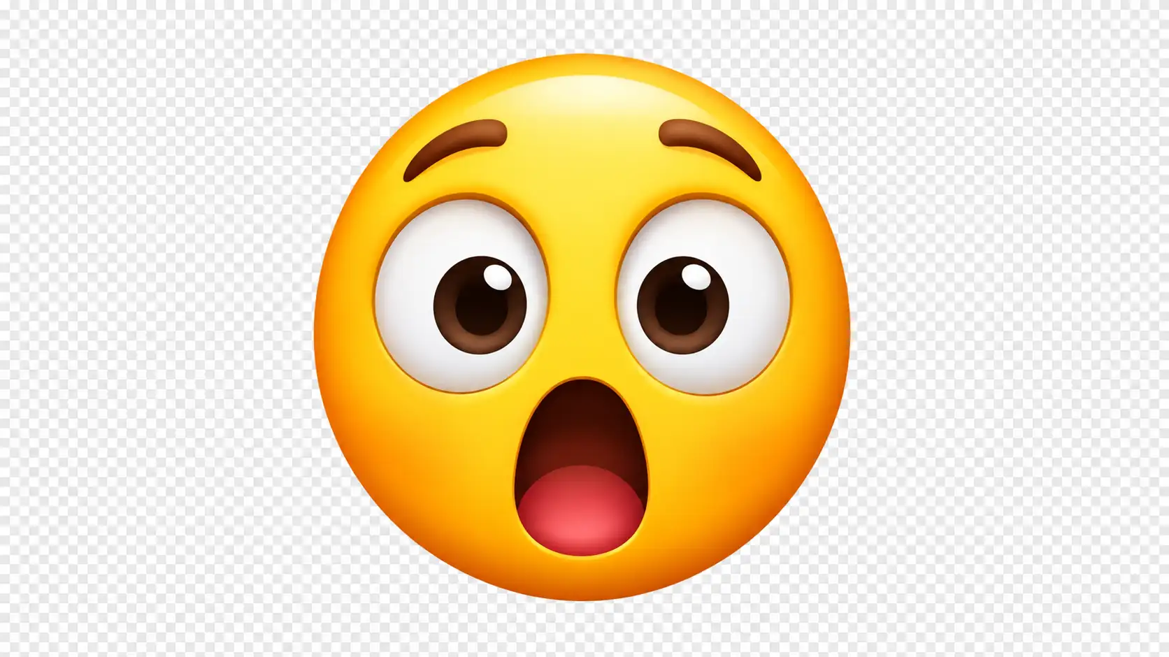 Shocked emoji transparent