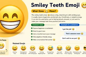 Smiley teeth emoji