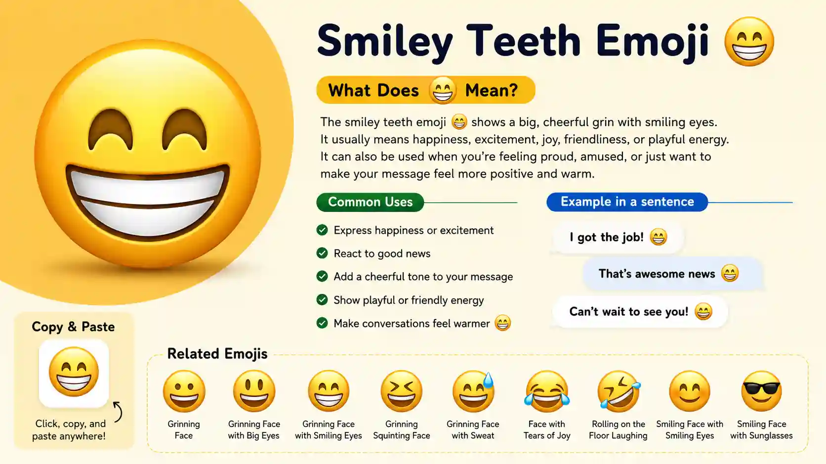 Smiley teeth emoji