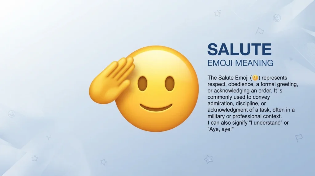What Does Salute Emoji PNG Mean? 