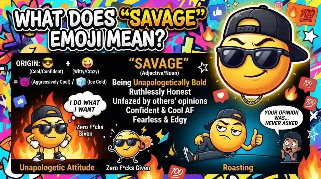 What Does Savage Emoji Mean?