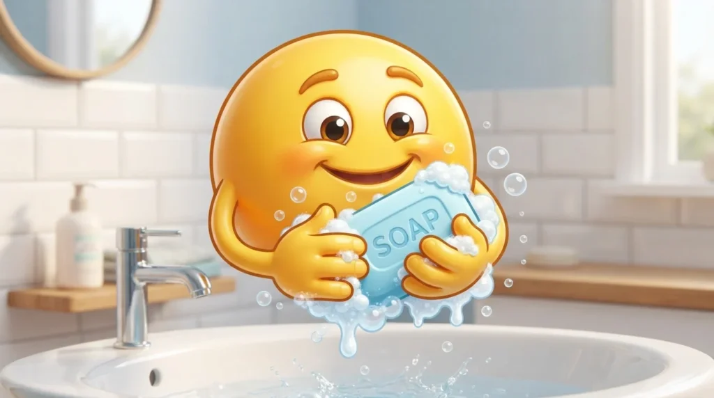 What Does the Emoji Holding Soap Mean?
