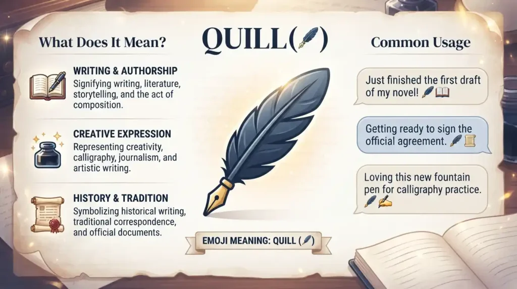 What Does the Quill Emoji Mean?