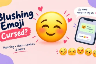 Blushing emoji cursed