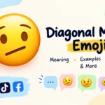 Diagonal mouth emoji