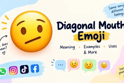 Diagonal mouth emoji