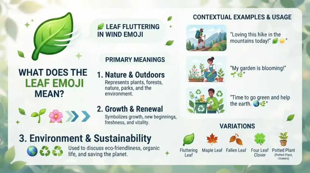 What Does the Leaf Emoji Mean?